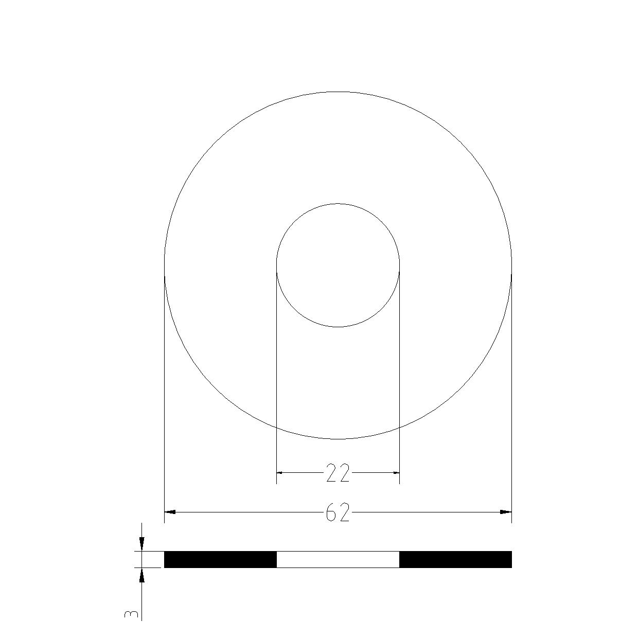 MEMBR. PARA mm. 62x22x3