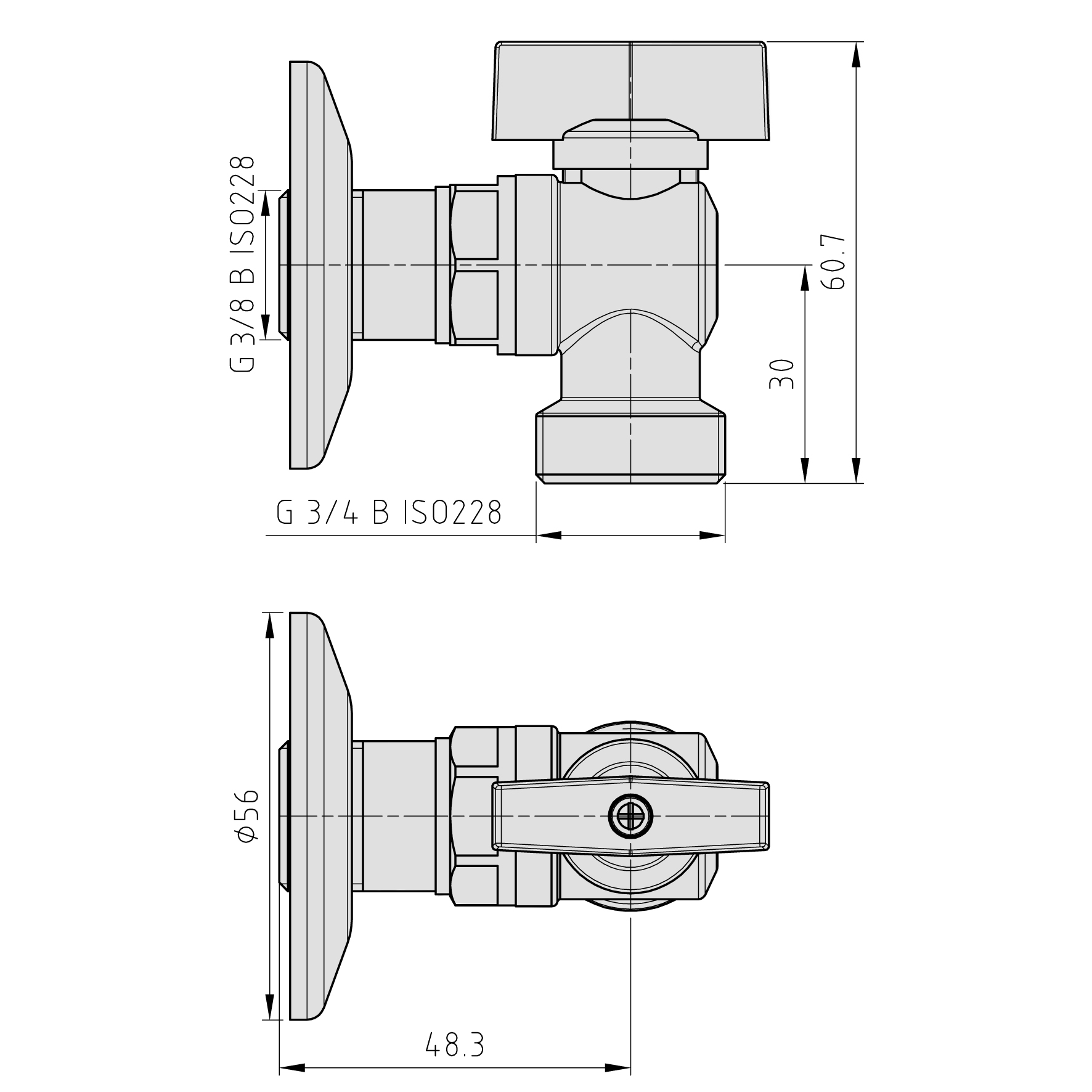 RUBIN. A SFERA PER LAV. ATTACCO 3/8" CON ROSONE