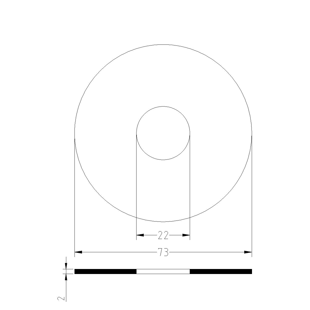 MEMBR. PARA mm. 73x22x2