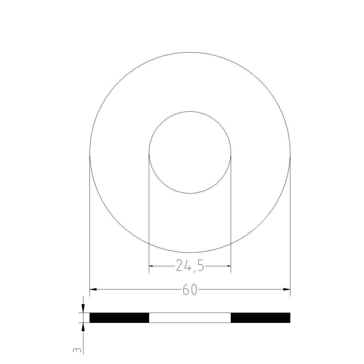 MEMBR. PARA mm.60x24.5x3