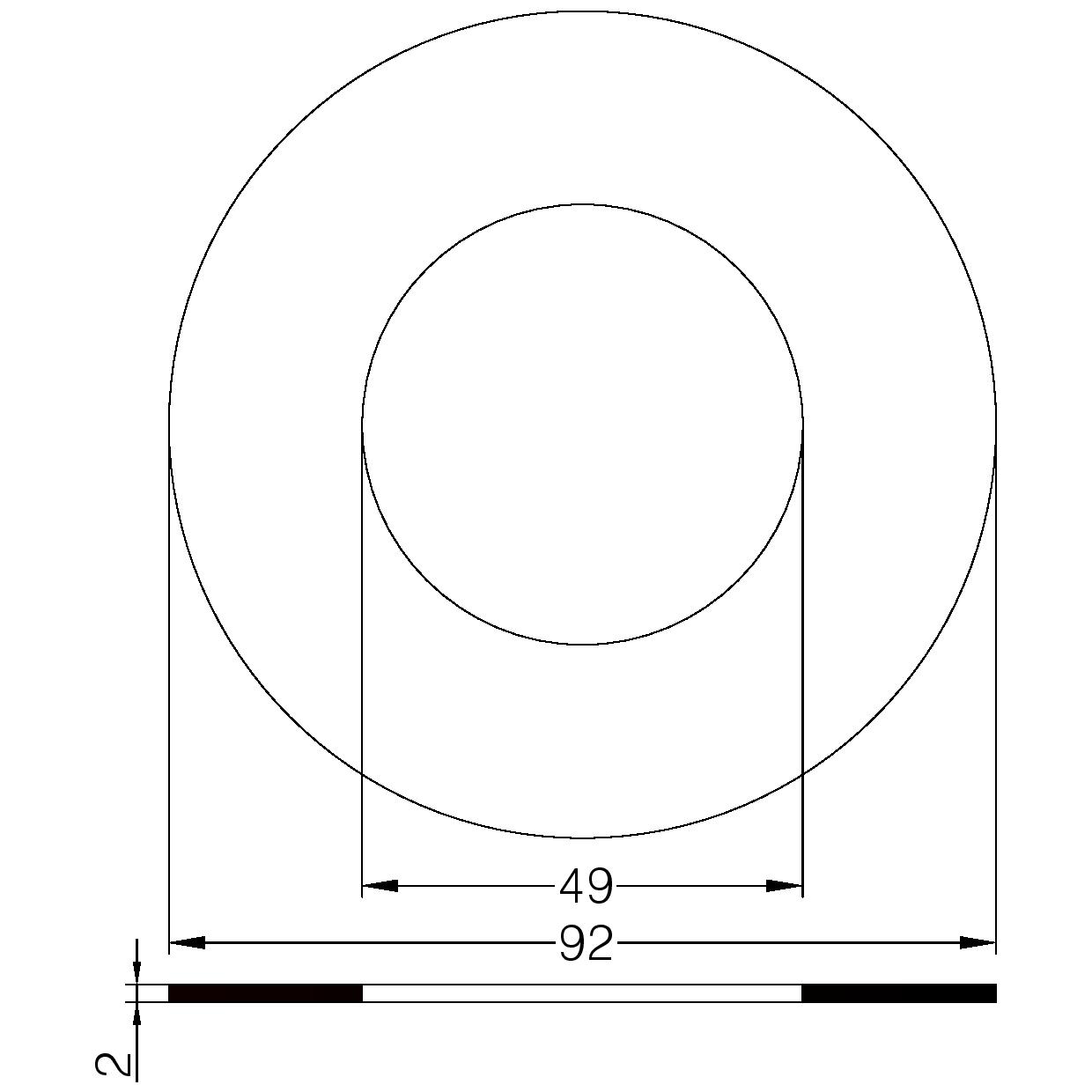 GUARN. P/FLANGE PN 10/16 DN 40 "FASIT OMNIA" mm.2 PER GAS - NORME DIN 3535