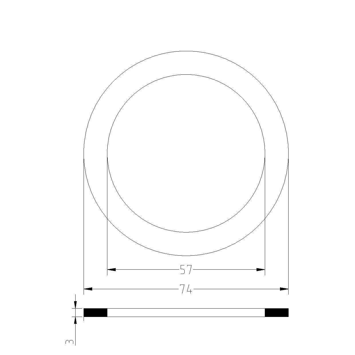 MEMBR. PARA mm. 74x57x3