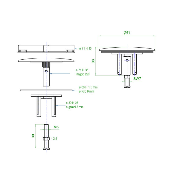 TAPPI UNIVERSALI PILETTE A SALTARELLO 1"1/4 VASCA