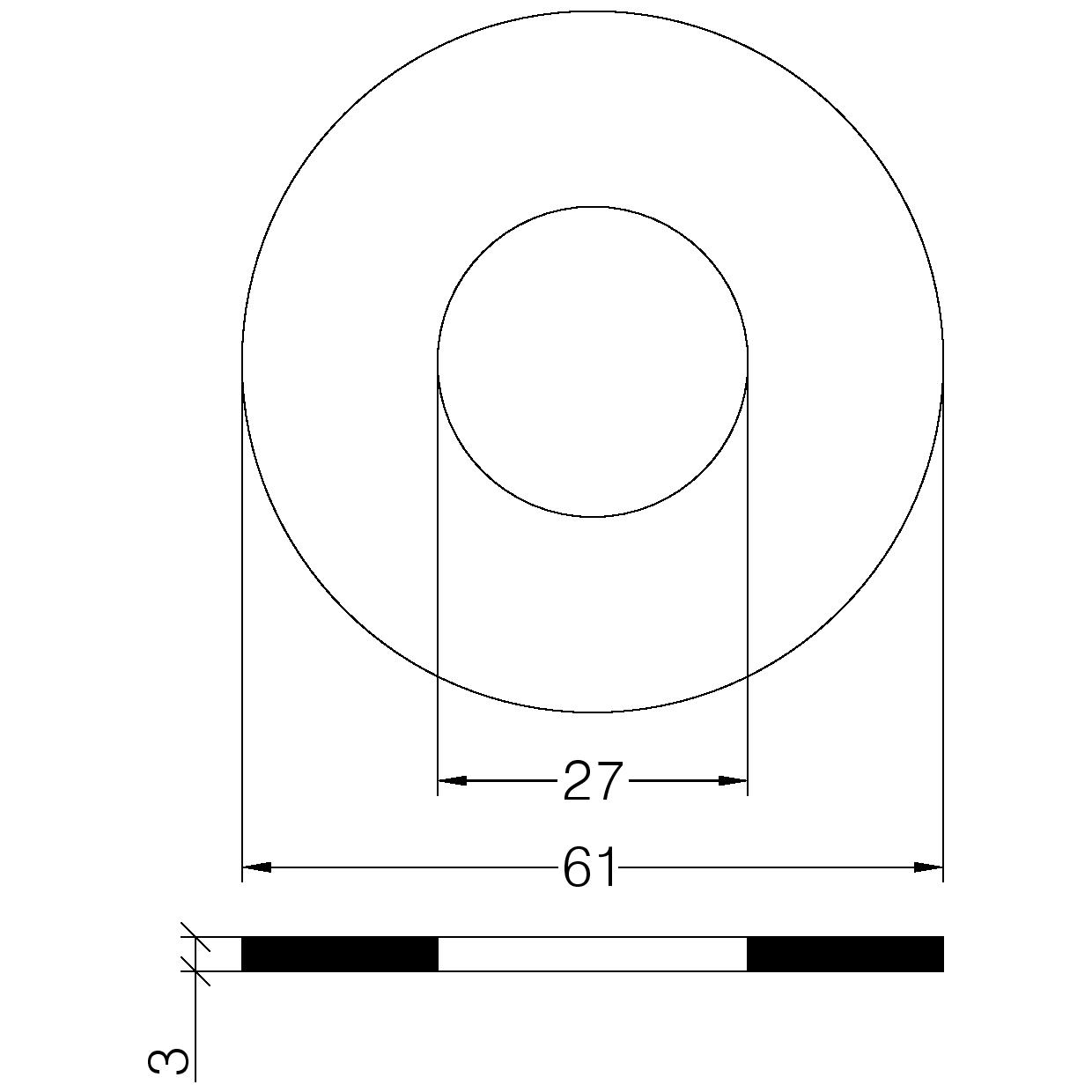 GUARN. P/FLANGE PN 10/16 DN 20 CARBOGRAFITE mm.3