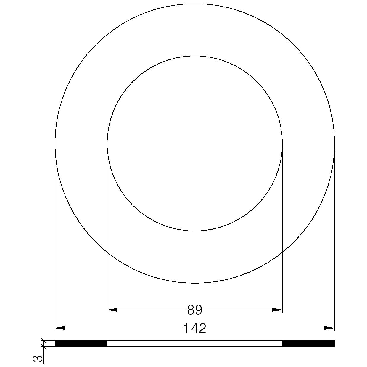 GUARN. P/FLANGE PN 10/16 DN 80 CARBOGRAFITE mm.3