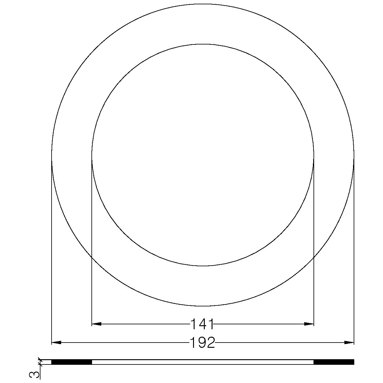 GUARN. P/FLANGE PN 10/16 DN 125 CARBOGRAFITE mm.3