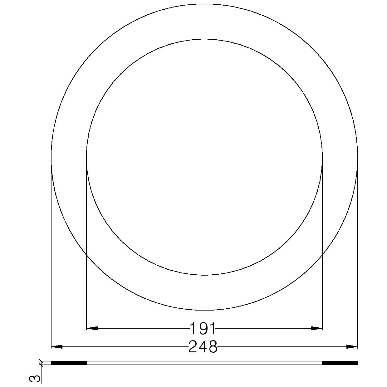 GUARN. P/FLANGE PN 10/16 DN 175 CARBOGRAFITE mm.3
