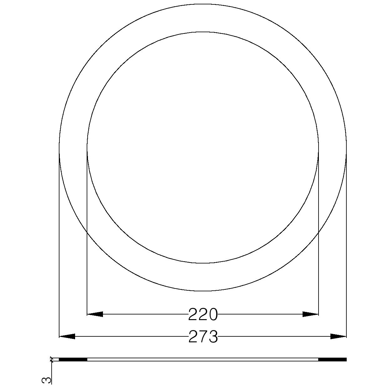 GUARN. P/FLANGE PN 10/16 DN 200 CARBOGRAFITE mm.3