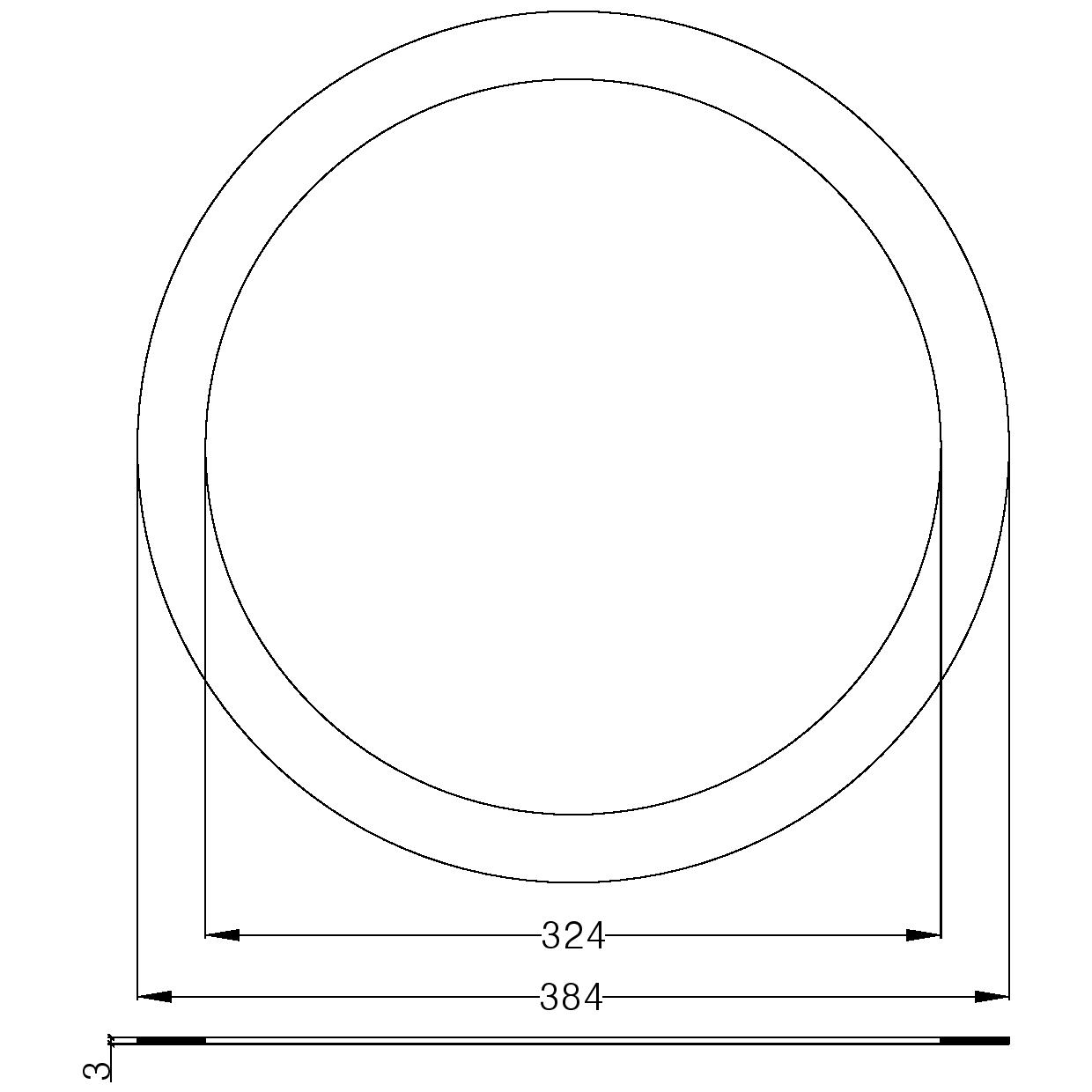 GUARN. P/FLANGE PN 10/16 DN 300 CARBOGRAFITE mm.3