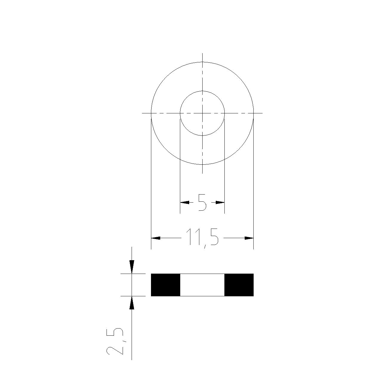 GUARNIZ. SBR 70sh NERO PER RACCORDI DA 1/4"