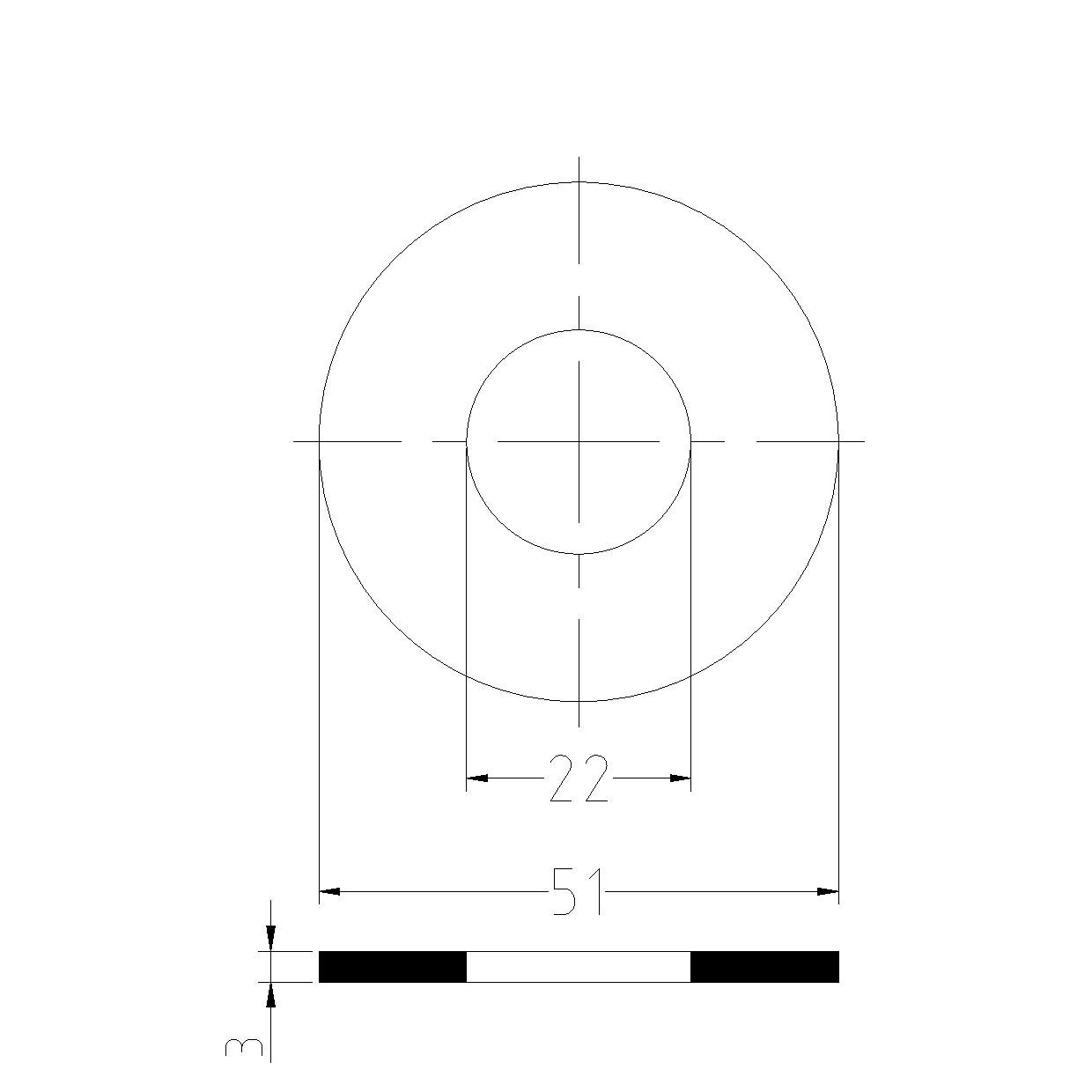 GUARNIZIONI IN PTFE mm.3 P/FLANGE PN10/16 - DN15