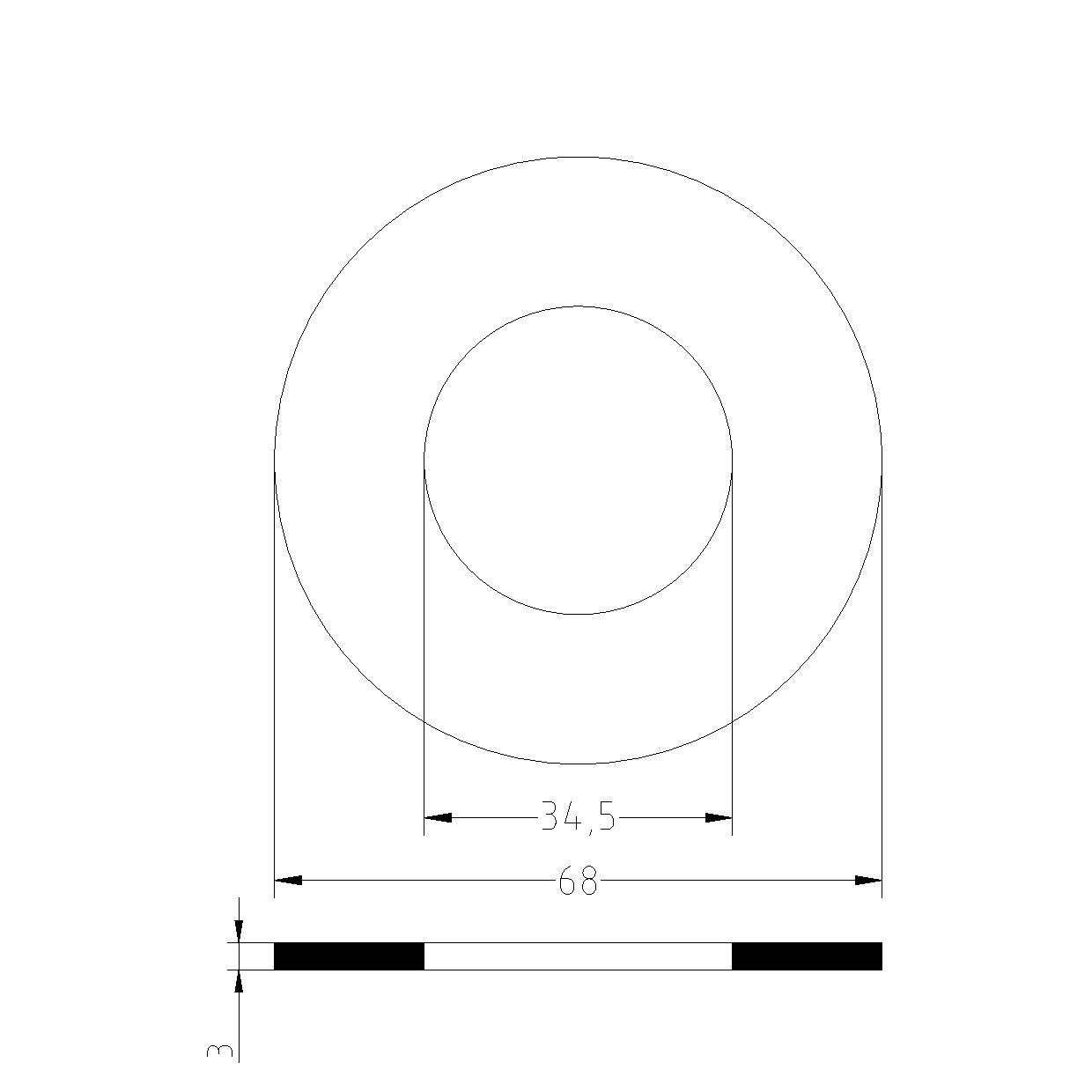 MEMBR. PARA mm.68x34.5x3