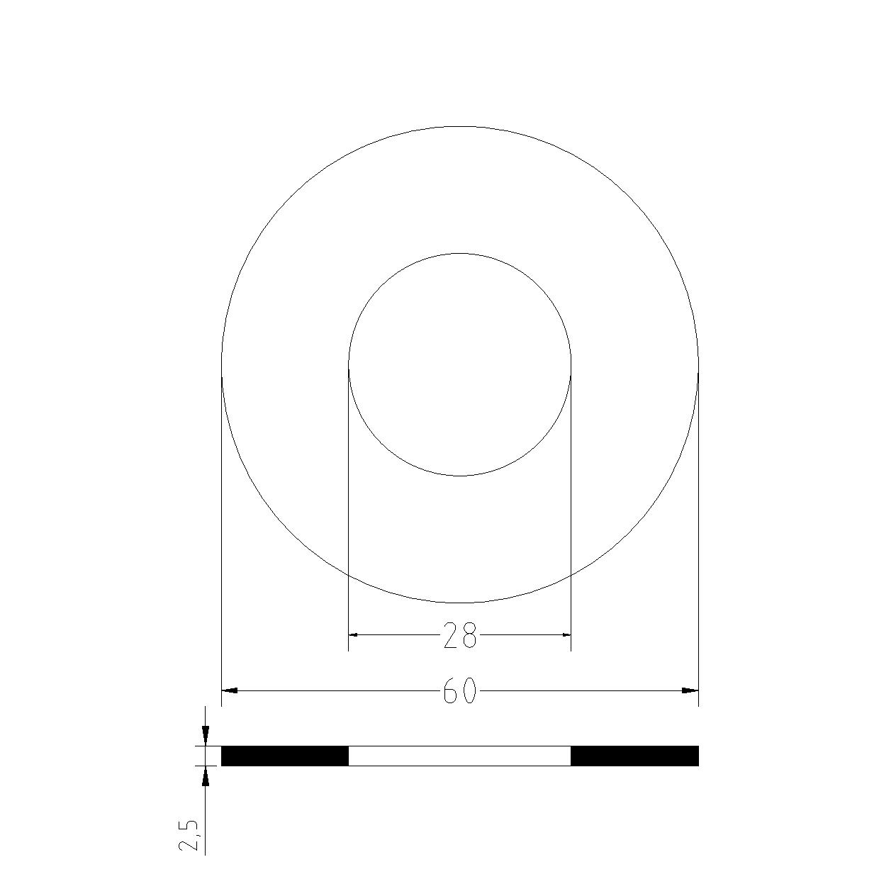 MEMBR. PARA mm.60x28x2.5