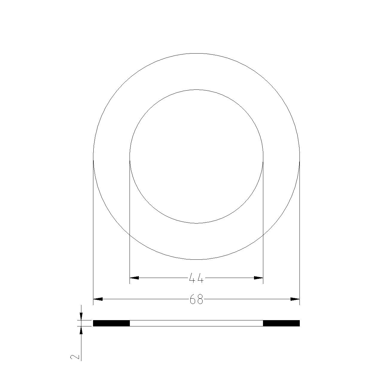 MEMBR. PARA mm.68x44x2