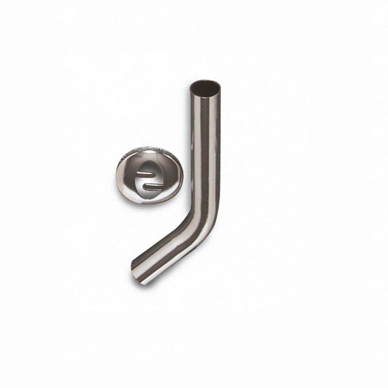CURVE 45°OTTONE CROMATO COMPLETE ROSONE C/ALETTE 