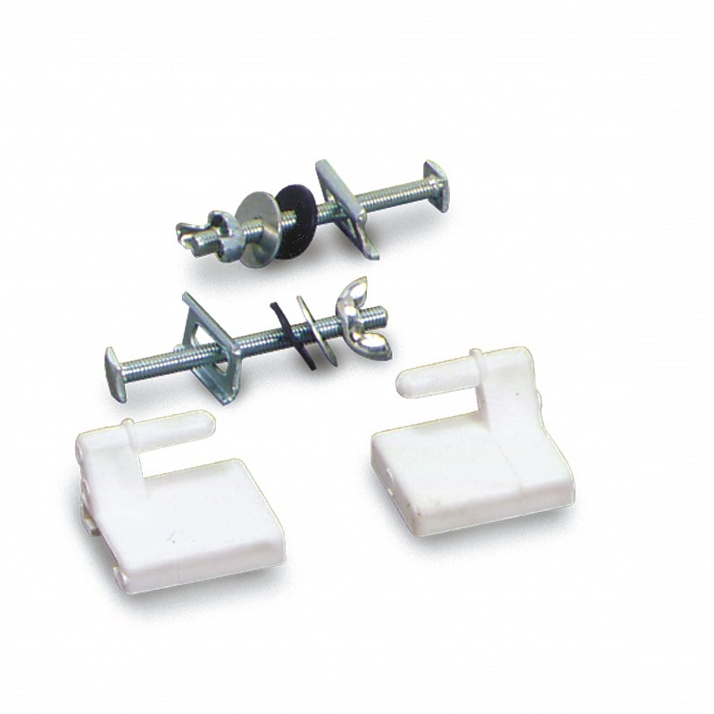 COPPIE SUPPORTI BIANCHI CON BULLONI FERRO ZINC. 