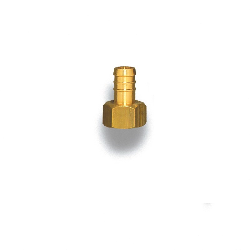 RACC.PORTAGOMMA mm. 14 OTTONE LUCIDO DA 3/8"F 