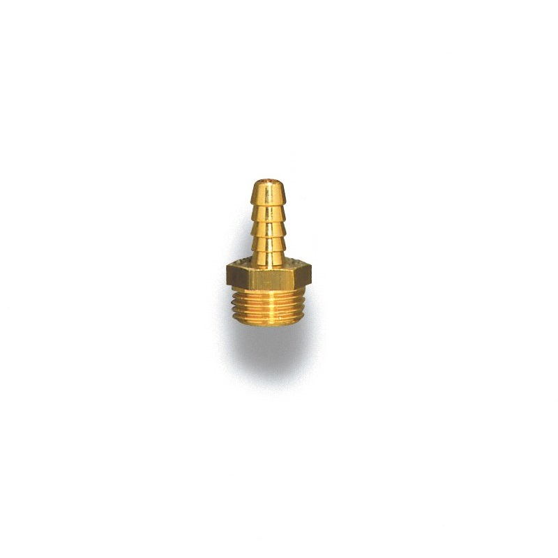RACC. PORTAGOMMA mm. 10 OTTONE LUCIDO DA 3/8" M 