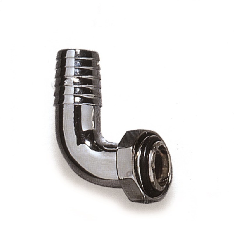CURVE ABS CROMATA C/DADO 1" PER SCARICO LAVATRICE 