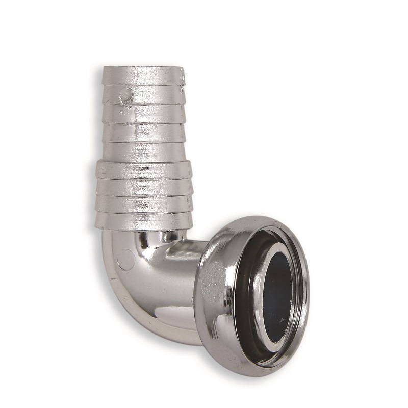 CURVE ABS CROMATA C/DADO 1" PER SCARICO LAVASTOV. 