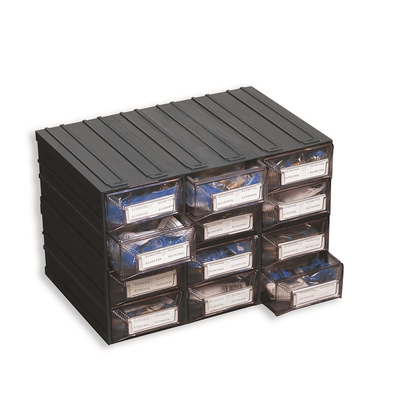 CASSETTIERE PLAST. VERDE 8 CASSETTI - 24 DIVISORI 