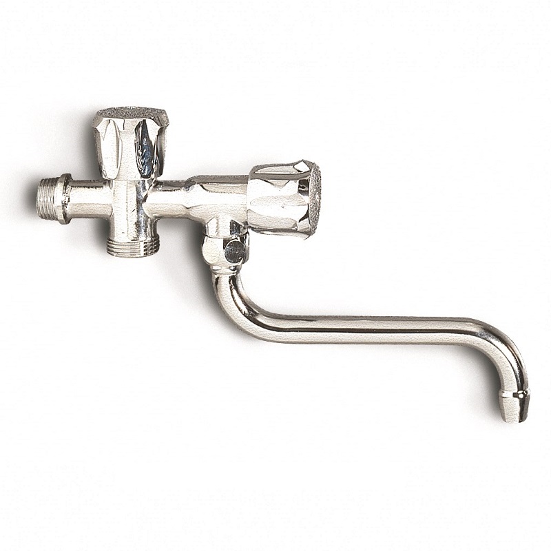 RUBINETTI DOPPI SNODATI DA 3/8" CON MANIGLIE ABS 
