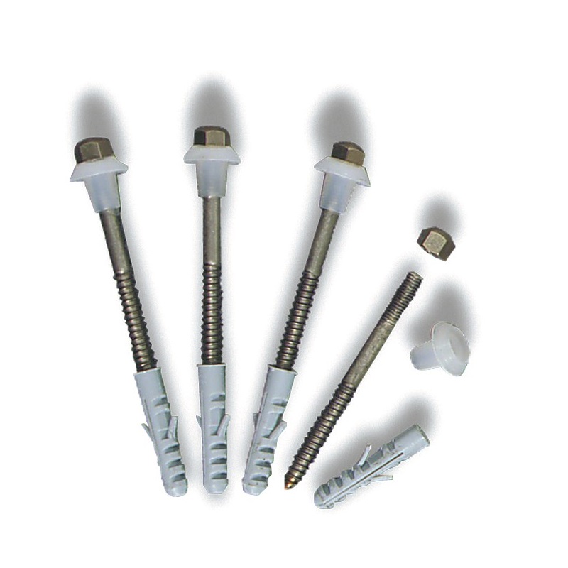 CONFEZ. 4 VITI FISSAVASO INOX M6x80 CON SOTTOVITI E TASSELLI 5244.00PG N.8 