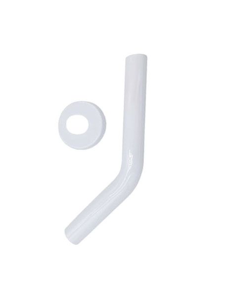 CURVE 45°PROLUNGATE IN OTTONE BIANCO C/ROSONE 