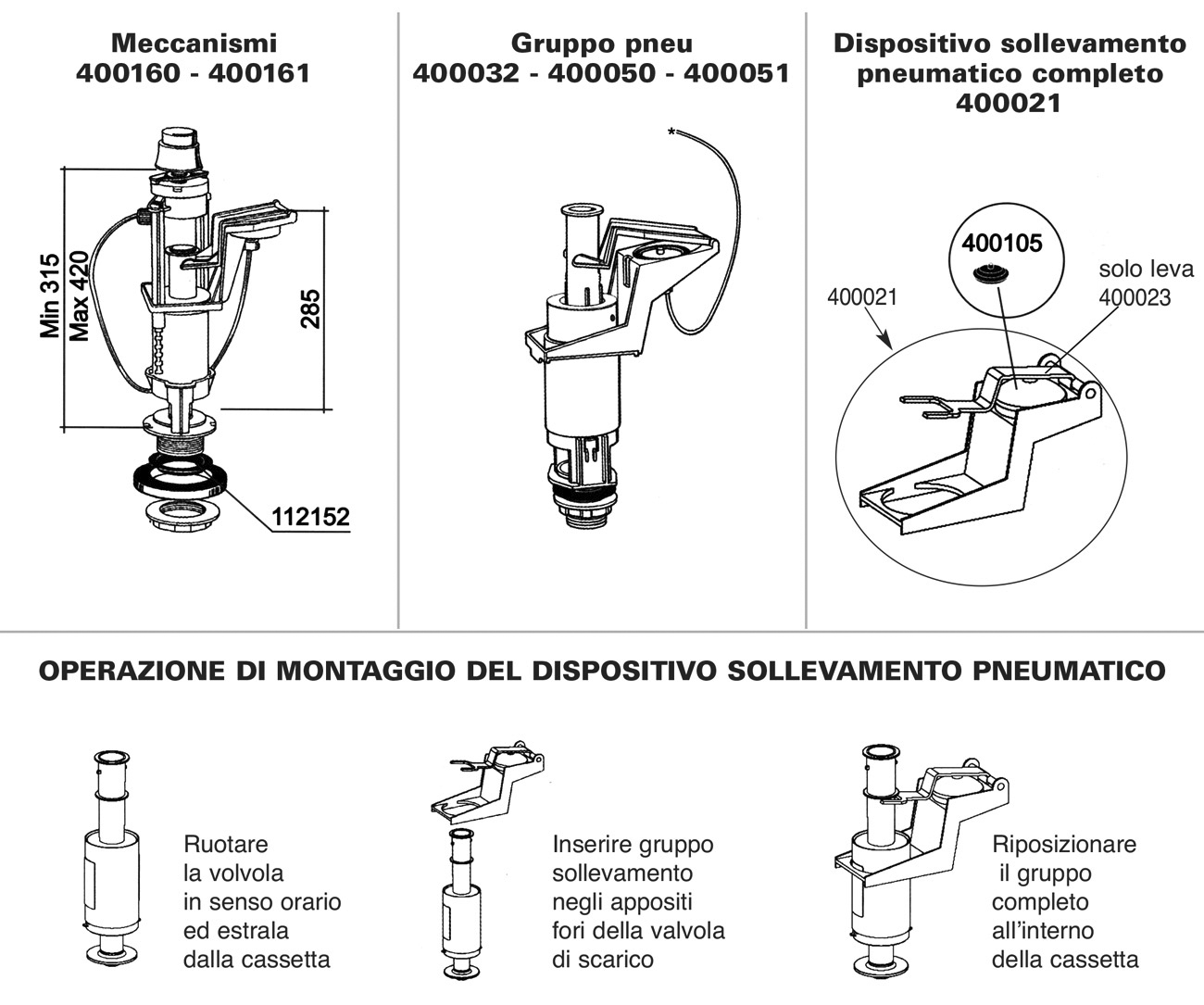 LEVA PNEU INCASSO 