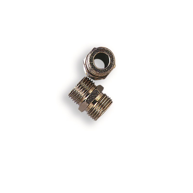 NIPLES OTTONE NICHELATO MM 1/2"x1/2"x11 FORO 