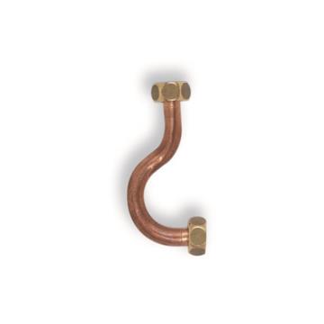 CURVETTE TUBO RAME mm.10 C/CALOTTINE OTTONE 3/8" 
