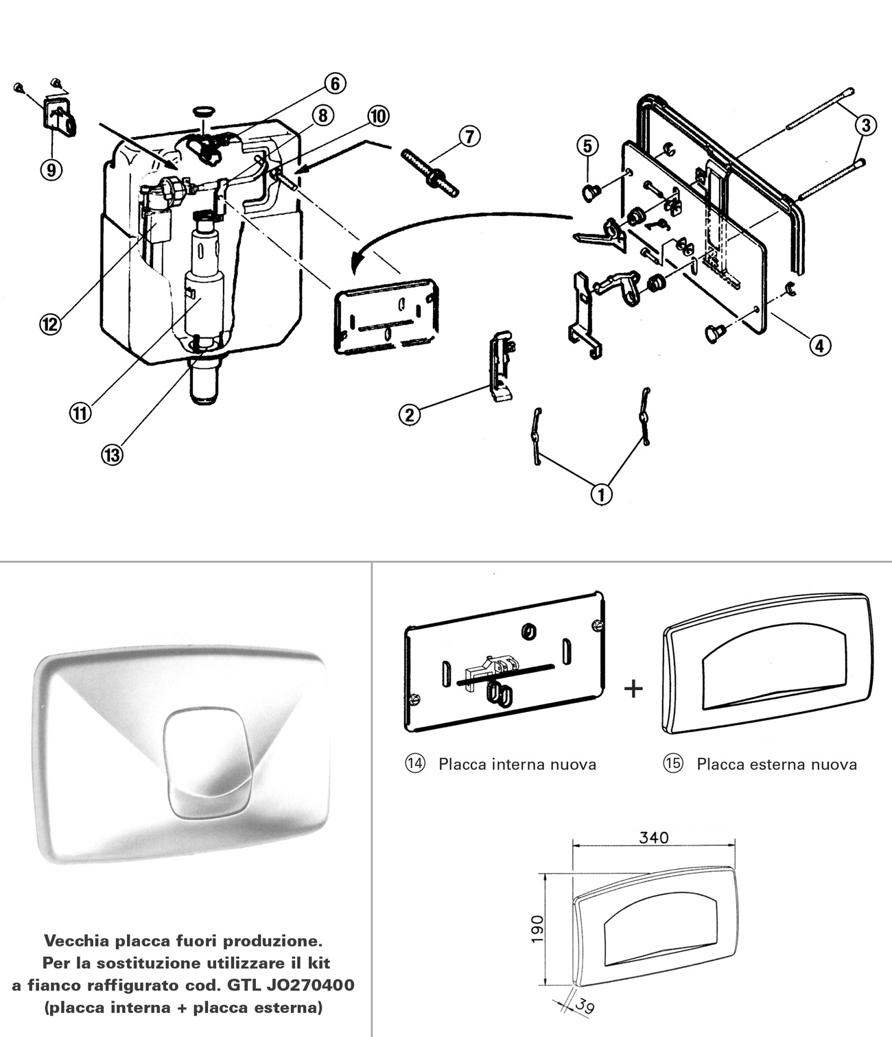BATTERIE CASSETTE "JOMO" TIPO INCASSO 6-9 LITRI 