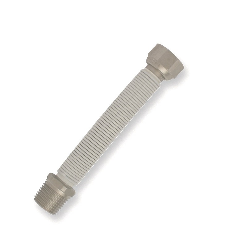 FLESS. ACCIAIO UNI 11353 MF 1/2"x1/2"x100-200 mm. RICOPERTI GUAINA BIANCA 