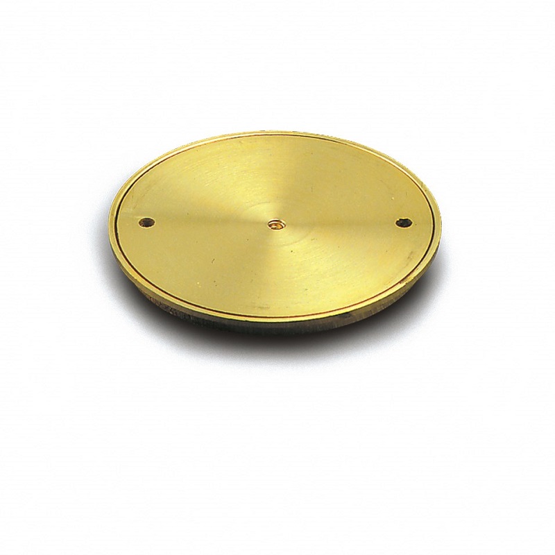 TAPPI PAVIMENTO 3 FORI OTTONE LUCIDO - mm.100 