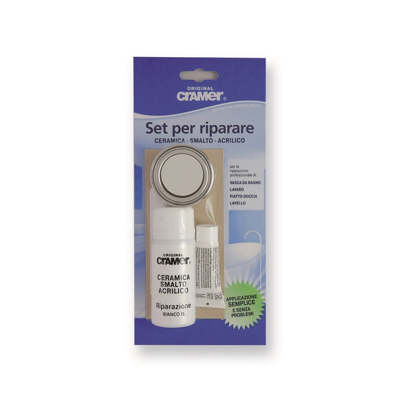 KIT RIPARAZIONE CERAMICA E ACRILICO-COLORE BIANCO 