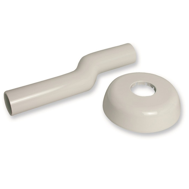 CANOTTI ECCENTR. d32x280 PLASTICA BIANCA C/ROSONE 