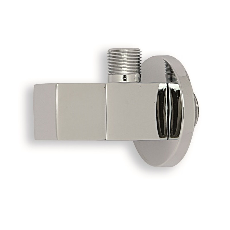 RUB. SOTTOLAVABO QUADRO 1/2"x3/8" C/ROSONE CROM. 