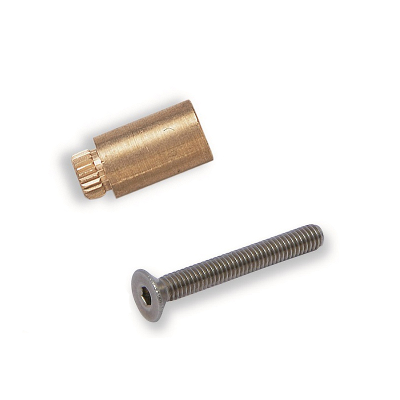 KIT PROLUNG. ASTA VITONE PROLUNGA BR. 8x20x25 mm. VITE 3/16"x32 mm. 