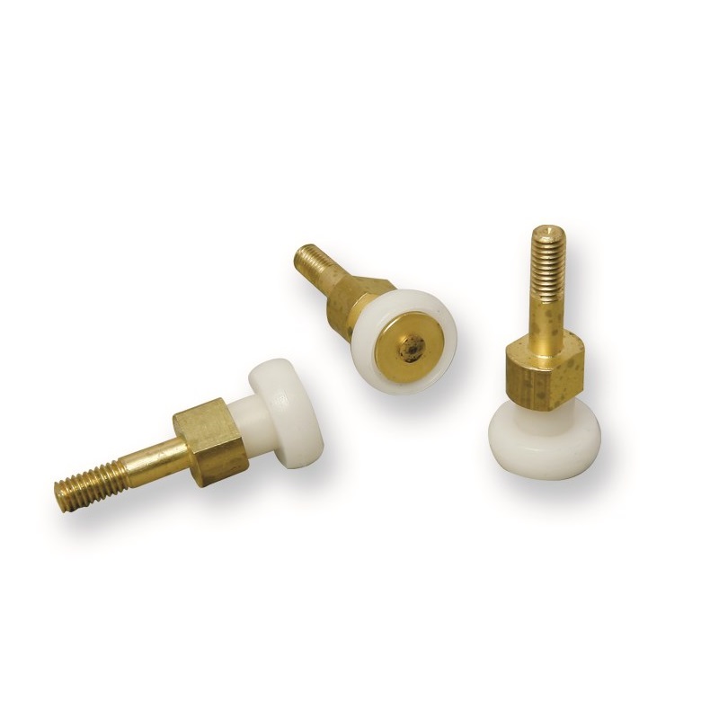 ROTELLE mm.13x4.7/30.4h PERNO OTTONE FILETTO M4 