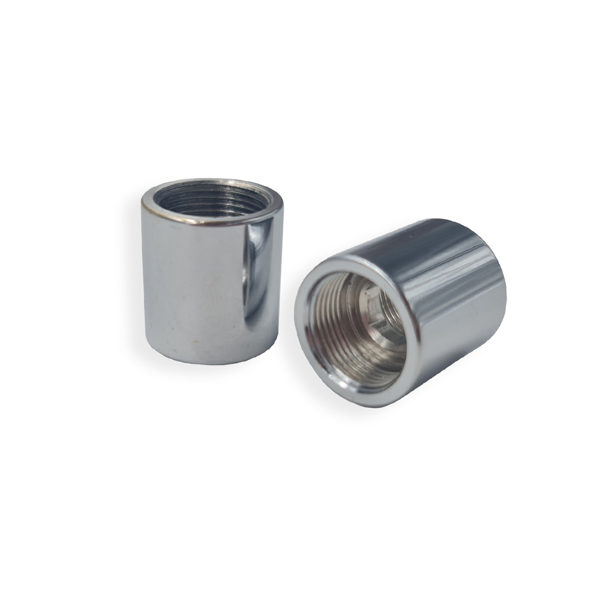 RACCORDI OTTONE CROMATO F 15/1 x F 15/1- h mm.20 DIAM. mm.19-CHIAVE INT. 