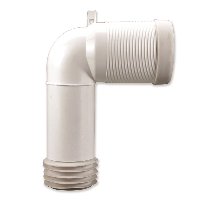 CURVA WC 90° REGOLABILE d.mm. 90 x 90/100/110 C/GUARNIZIONE ALETTATA 