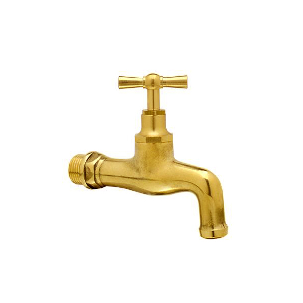 RUBINETTI 1/2" OTTONE LUCIDO CON TERMINALE STAMPATO 