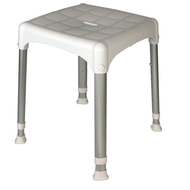 SGABELLO REGOLAB. DOCCIA MATER. PLASTICO BIANCO 