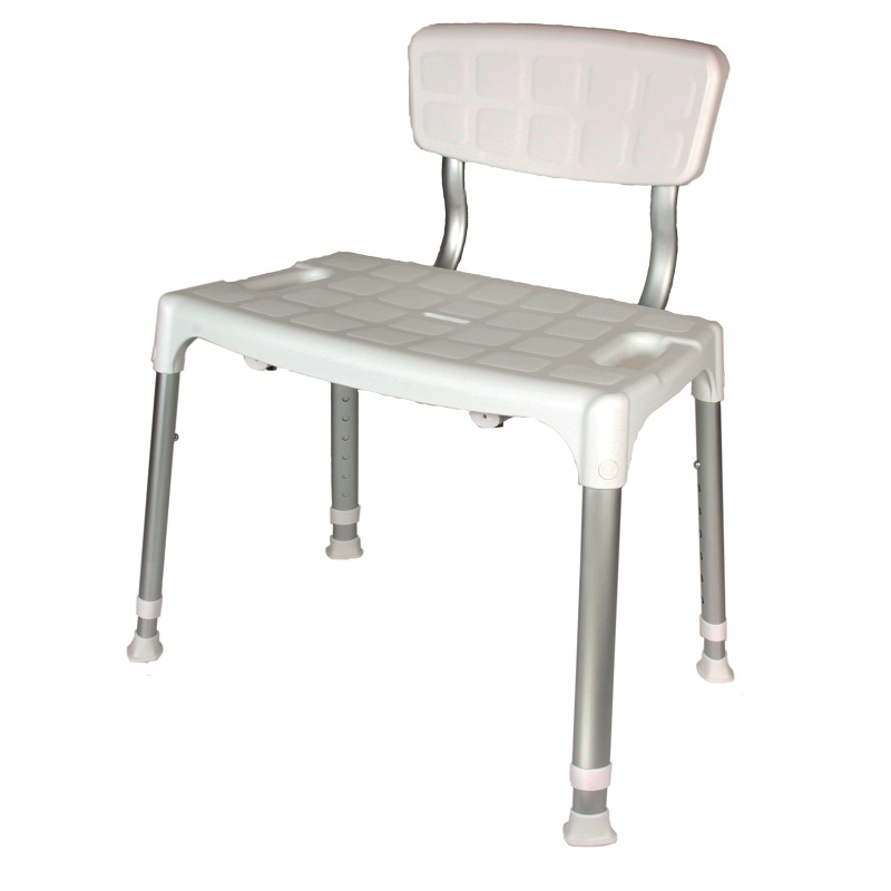 SEDIA DOCCIA C/SCHIENALE MATER. PLASTICO BIANCO 