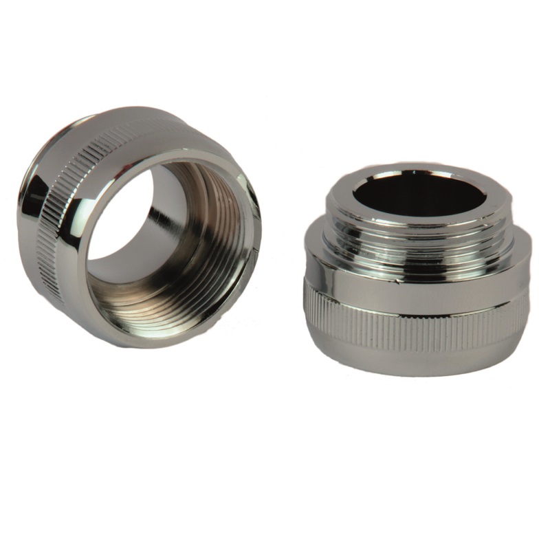 RIDUZIONI OTTONE CROMATO F26/19 x M3/4" - 21.5 h CON GODRONATURA ESTERNA 