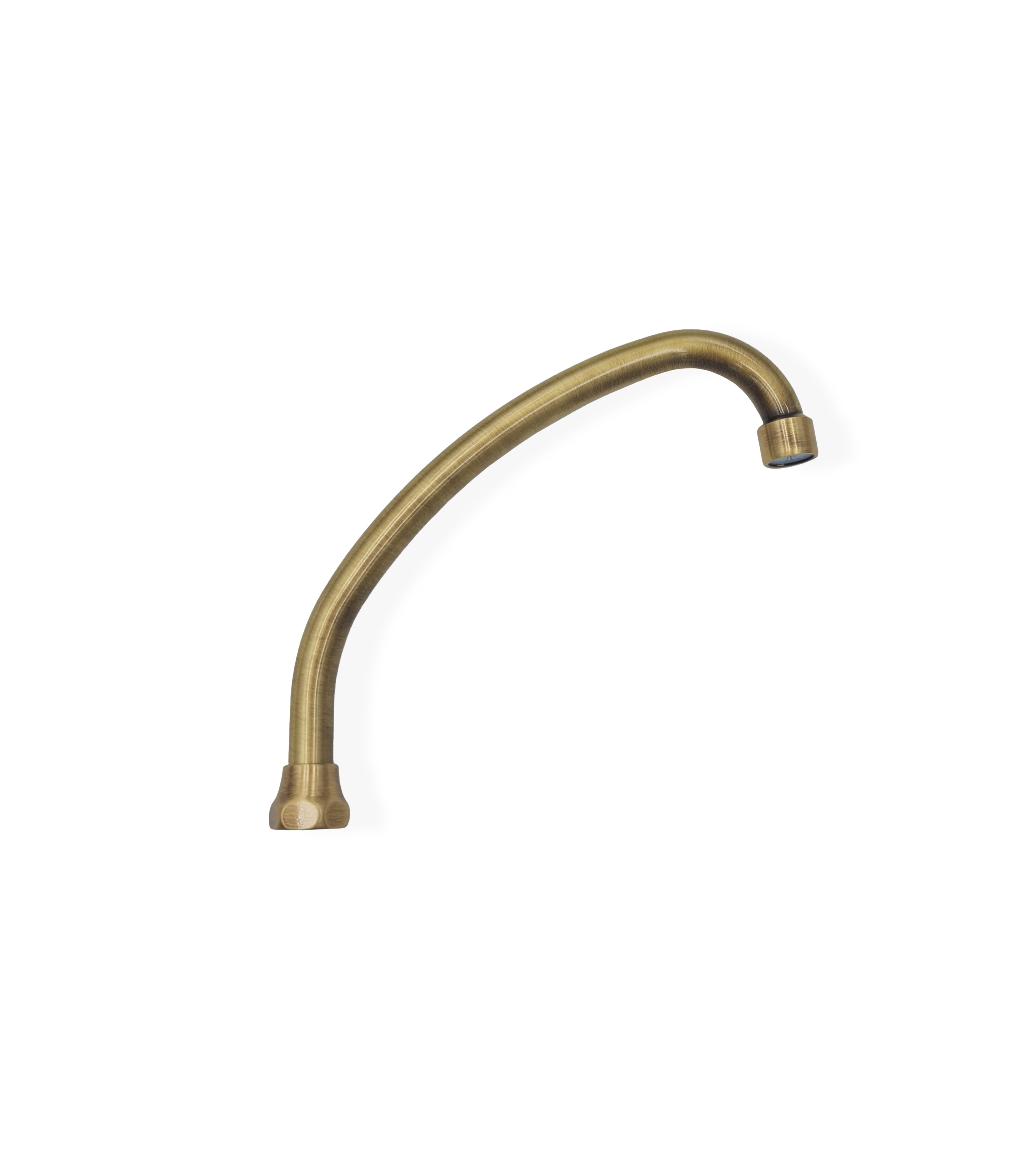 CANNE MONOFORO DA cm. 25 COMPLETE DI ROMPIGETTO IN OTTONE BRONZATO 