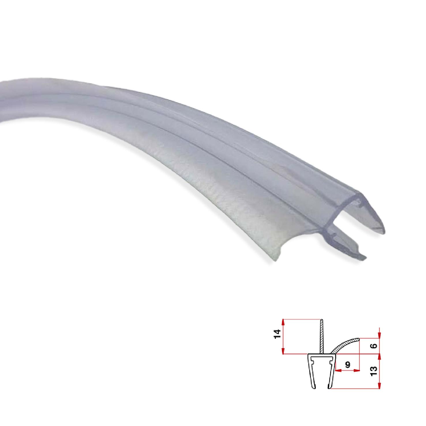 PROFILI CURVI cm.80 PER VETRO BOX DOCCIA mm.6/8 