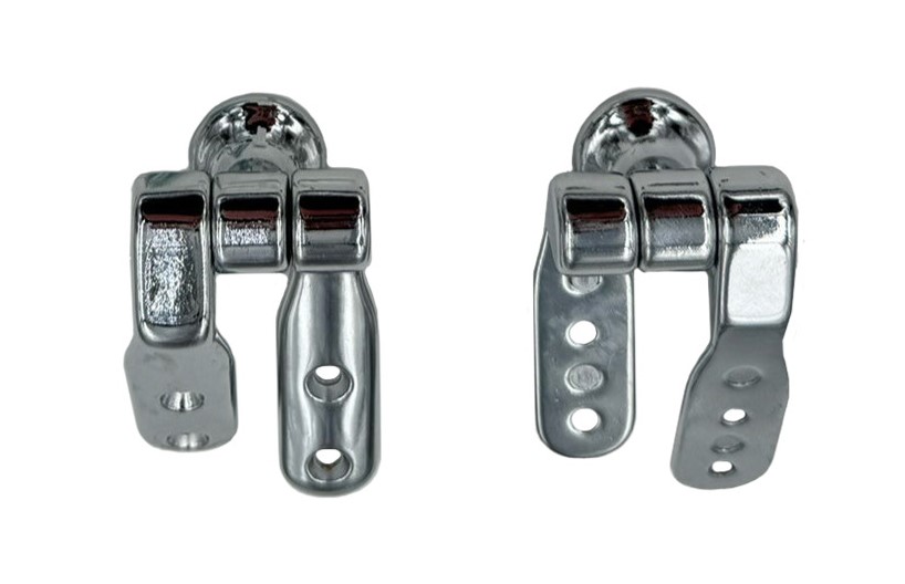 COPPIE CERNIERE OTTONE CROMATO TIPO FISSO M6 
