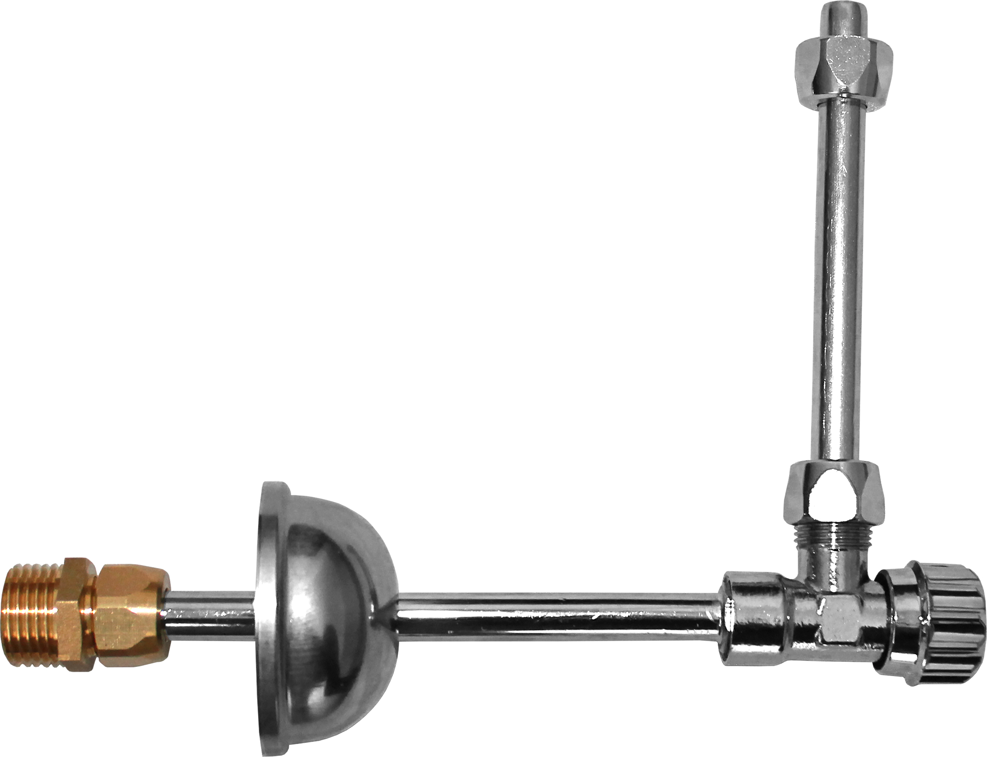 RUBINETTO A SQUADRA PER CASSETTE WC CON DUE CANNE. 1/2" MURO E 3/8" CASSETTA 