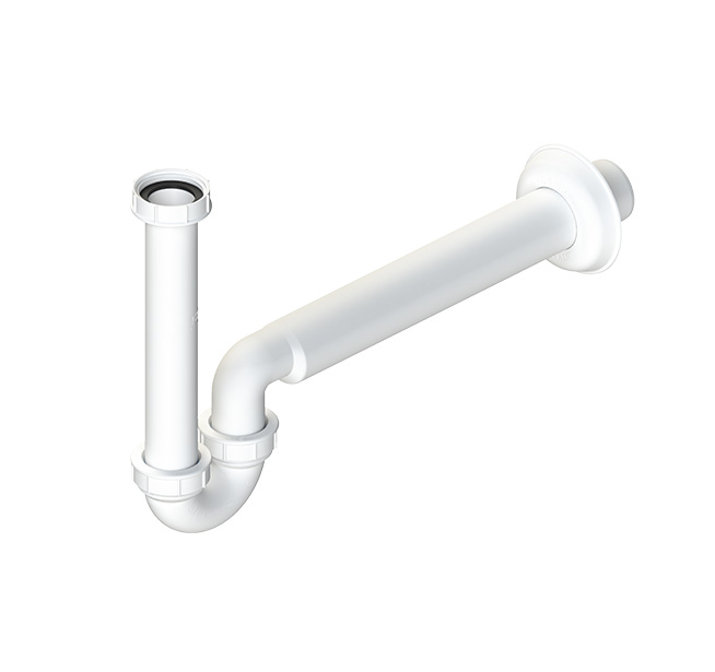SIFONI PER LAVABO E BIDET CON GHIERA INTEGRATA SUL CANNOCCHIALE, ENTRATA G1"1/4 USCITA DN40 